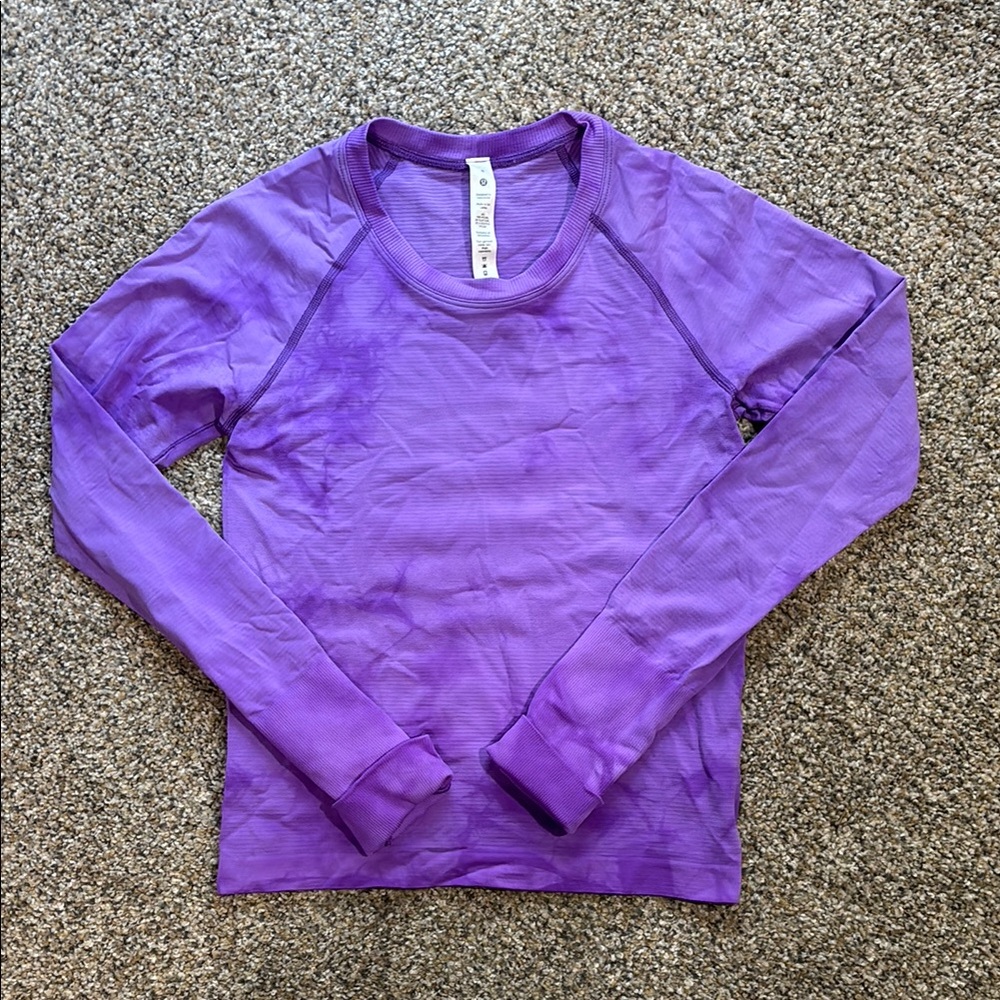 Lululemon Athletica Purple Fitted Long Sleeve Top